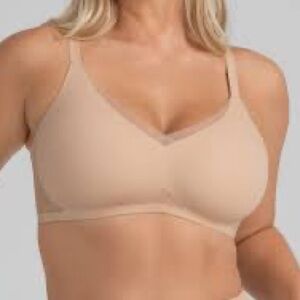 Honeylove crossover bra sand nude tan XL New NWOT wireless honey love